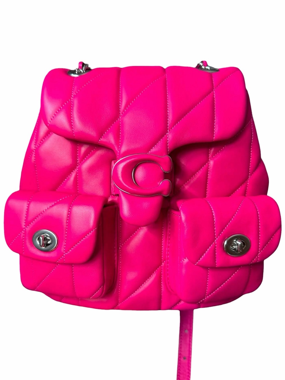 Coach Quilted Leather Tabby Backpack Dragonfruit